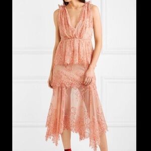 Alice Mccall Celemtine Lace Peplum Tiered Gown Pink 4